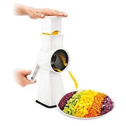 Metaltex Flash-Máquina de ralar legumes com ventosa, prata, 25 x 15 x 5 cm