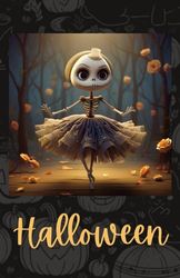 Halloween Journal: Gorgeous dancing skeleton themed book for lovers of the spooky season