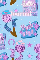 Country Music Journal, Paperback Lined Notebook, Note Pad, Howdy Cute Diary,