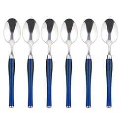 Set di 6 crocchette da tavolo in acciaio inox blu