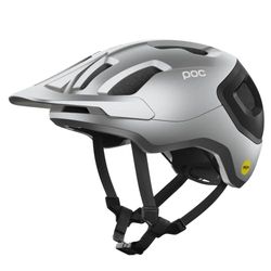 POC Axion Race MIPS Fietshelm - Fijn afgestelde trailbescherming met gepatenteerde technologie, Mips Integra en volledige verstelbaarheid, Uranium Black/Argentite Silver Matt, XS (48-52cm)