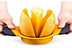 NA Drylownica do owoców, mango, ostrze ze stali nierdzewnej, narzędzie do obierania i drylowania, separator mango, z antypoślizgowym uchwytem, Xerer-1