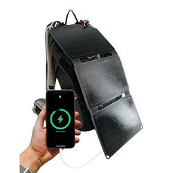Panneau solaire pliable 20 W avec sortie USB-A, idéal pour charger des appareils en extérieur et des activités de plein air.