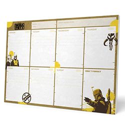 Grupo Erik: Planning da Tavolo A4 The Book of Boba Fett, Planner settimanale 54 fogli a strappo, 21 x 29,7 cm, Agenda Organizer, To Do List Planner, Planner settimanale da scrivania