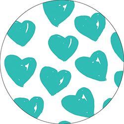 Bonateks, Runt digitalt tryckt musmatta, halkfri undersida, för kontor och hem, diameter: 22 cm
