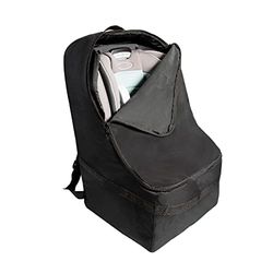 J.L. Childress Padded Backpack Car Seat Bag - Travel Bag for Airplane, Fits Most Baby & Infant Car Seats, Boosters, & Carriers, Airport Accessories for Gate Check or Baggage Check - Ultimate, Black
