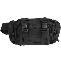 Mil-Tec Unisexe-Adulte Système Mod Sacs Bananes, Noir, 30x12x14cm