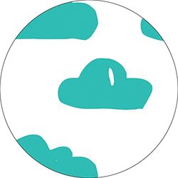 Bonateks, Round Digital Printed Mouse Pad, Non-Slip Base, for Office and Home, Diameter:22cm