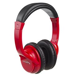 Audiocore Cuffie Bluetooth V5.0 Senza fili Wireless Fino a 10 m USB AUX (Rosso)