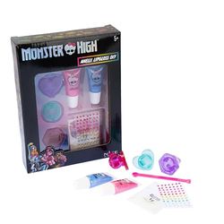 Nice Group - Monster High Anillos Lipgloss DIY, anillos de brillo de labios para niños con gemas adhesivas efecto 3D