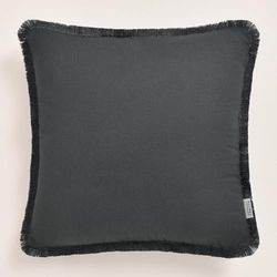 ROOM99 Boca Chica Housse de Coussin décorative - Esthétique - Moderne - pour Chambre à Coucher, Salon - Coton - Style bohème - Gris foncé - 40 x 40 cm