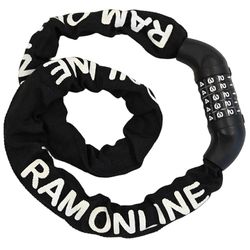 Ram® 12 Fietsslot, veiligheidshangslot met 2 sleutels, fietshek, deurcyclus, robuust kettingslot