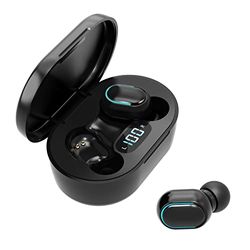 Rawrr Bluetooth hoofdtelefoon, draadloze in-ear hoofdtelefoon, bluetooth met microfoon, hifi-stereo, led-display, IP7 waterdicht, knopbediening, bluetooth-oordopjes voor werk en studie