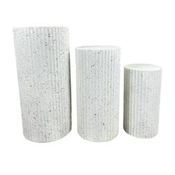 Romimex Colonnes crème Bois MDF 3 pièces