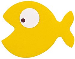 Spirella Hungry Shower Mat, PVC, Yellow (Sun), 5pcs Set