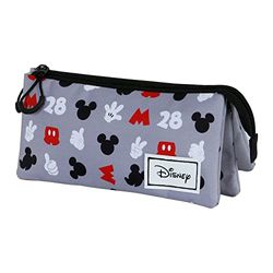 Micky Mouse Grey-2.0 FAN drievoudig etui, grijs