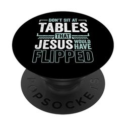 Cristiano divertido no se siente en las mesas que Jesús ha PopSockets PopGrip Adhesivo