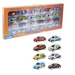 Well Home Set met 24 auto's, 7,5 cm, 8 verschillende designs