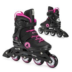 ATTABO Cyclone Fitness pattini in linea da donna, taglia 36 – 42 EU, ABEC-7, ruote in poliuretano 82A, semi-rigido, in TPR, freno, comfort, stabilità, tripla regolazione, materiali durevoli, colore