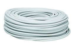 Elektrische kabel 100 m | PVC H05VV-F | doorsnede 3 x 1 mm² | wit