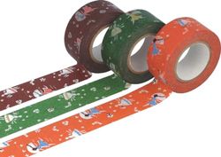 Classiky INNSPIRO 3 stuks Afplakband Washi Love Letter Masking Tape verschillende kleuren 22 mm x 15 m