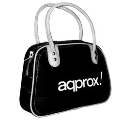 ca. APPNBR01B Retro tas voor 11 inch laptops/iPad - zwart/lakleder/polyester
