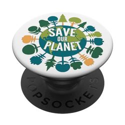 Save our Planet Cool Earth Day for Kids PopSockets Swappable PopGrip