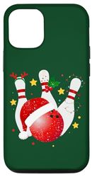 iPhone 14 Pro Bowling Christmas Lights Santa Xmas Bowling Case