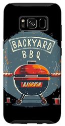 Coque pour Galaxy S8 Joli barbecue avec des amis et des étoiles pour les fans de barbecue dans le jardin