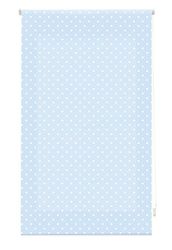 Blindecor - Rolgordijn, stof, blauw met witte kant, 160 x 250 cm