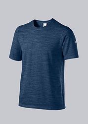 BP 1714-235-110-S Camiseta Unisex Space Dye Manga 1/2 Cuello Redondo 170.00 g/m² Mezcla de Tejido con Elástico Azul Espacial S