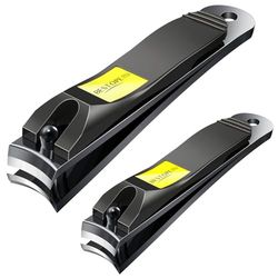 Conjunto de 2 corta-unhas resistentes de aço inoxidável para os dedos das mãos e dos pés. Para homens e mulheres