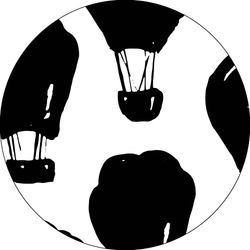 Bonateks, Round Digital Printed Mouse Pad, Non-Slip Base, for Office and Home, Diameter:22cm