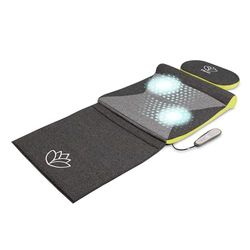 HoMedics Stretch Mat XS Stretchmat - Op Yoga Geïnspireerde Massagemat, Aanpasbare Intensiteit, Yogamat met Programma’s voor Rug, Schouders en Heupen, Vouwbare Mat met Ondersteunend Kussen - Grijs