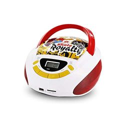 Metronic Simpsons, 477454 CD-speler voor kinderen, met USB-/AUX-IN-poort, rood/wit