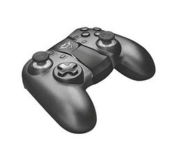 Trust Gaming GXT 590 Bosi Comando sem fios Bluetooth para telemóvel e PC com bateria recarregável, 13 botões, 2 Joysticks analógicos, resposta de vibração, gamepad para Windows e Android, preto