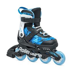 Rollerblade MICROBLADE SL, inline-skridskor för pojkar, fitness inliner, svart/himmelsvatten, 36,5–40,5