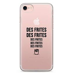 Zokko fodral iPhone 8 Plus Plus pommes frites, pommes frites, pommes frites, pommes frites - storlek iPhone 8 Plus Plus Plus - mjukt genomskinligt bläck svart