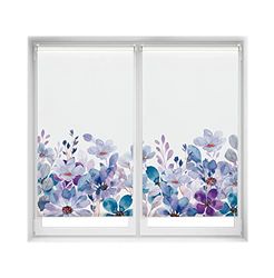 Blindecor Easy Pack 2 rolgordijnen bedrukt zonder boren – lichtdoorlatend rolgordijn digitale druk violet garden, 85 x 150 cm (breedte hoogte) – stofmaat 82 x 145 cm – 2 rolgordijnen