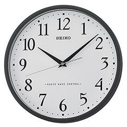 Seiko Draadloze wandklok zwart kunststof QXR210K
