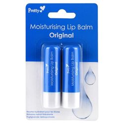 Pretty Original Moisturising Lip Balm, nourishes, hydrates and protects lips, long lasting - vegan Formula