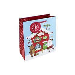 Clairefontaine X-31211-3C - geschenktas 21,5 x 10,2 x 25,3 cm, ideaal voor Kerstmis, kersthuis, 1 stuk