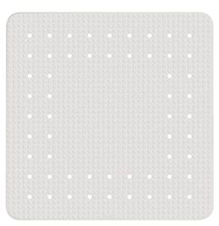 WENKO Alfombra ducha Mirasol 54x54 cm, Blanco, White