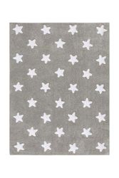 Lorena Canals C-G-SW Grey Stars White Washable Rug, Grigio