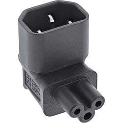 InLine® Adaptateur Secteur IEC 60320 C14 / C5 coudé vers Le Bas 3 Broches pour Ordinateur Portable