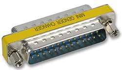 Pro Signal PSG90324 25 Way D Male to Male Low Profile Gender Changer