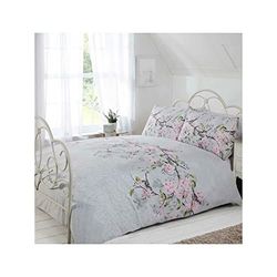 Rapport Home Eloise Parure de lit King Size Motif Floral Bleu