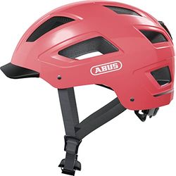 ABUS Hyban 2.0 - Casco de bicicleta urbana robusto para uso diario con carcasa dura ABS - Para hombre y mujer - Rojo, talla M