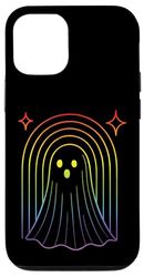 Minimalist Boho Ghost Line Art Rainbow LGBTQ Case for iPhone 12/12 Pro