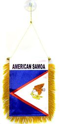 AZ FLAG Gagliardetto Samoa Americane 15x10cm con Ventosa - BANDIERINA per Auto SAMOANA 10 x 15 cm